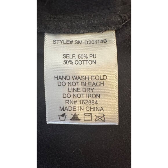 2/$30 Sky To Moon Large Black Faux Leather Mini Strapless Dress - Picture 12 of 13
